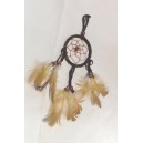 dreamcatcher 6 cm cuir noir