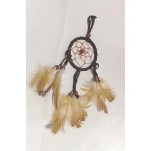 dreamcatcher 6 cm cuir noir