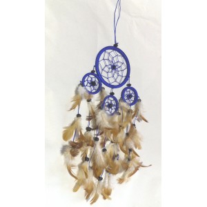 dreamcatcher 9cm bleu