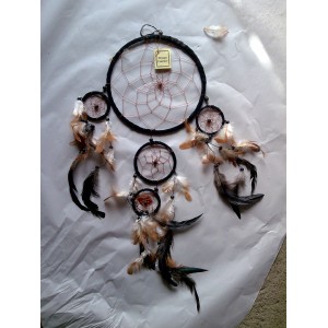 dreamcatcher 22cm cuir marron