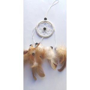 dreamcatcher 5 cm blanc