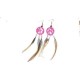 boucle d'oreilles dreamcatcher rose